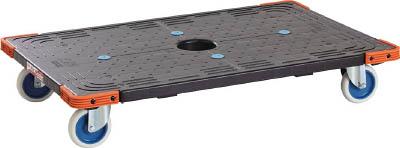 ワコー エコフラットキャリー（エアーキャスター ホワイトタイヤ仕様）【WEC-9060BK-W】(運搬台車・コンテナ台車)【送料無料】の通販は