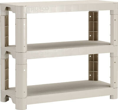 ＴＲＵＳＣＯ プラ棚軽量型 高さ697−3段タイプ コーナーキャップ4個付【TPT-K2233C】(物品棚・プラスチック棚)【送料無料】