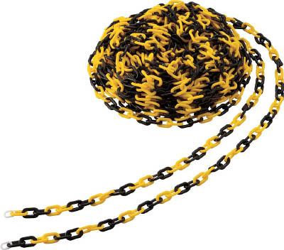 ＴＲＵＳＣＯ プラチェーン 6ＭＭＸ30Ｍ 黄／黒【TPC-6YB】(安全用品・標識・チェーンスタンド)【送料無料】