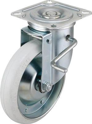 ワコー エアーキャスター（自在車ストッパー付） 200ｍｍ ホワイトゴム車【ASHG-200-RBDS-W】(キャスター・プレート式ゴム車)の通販は 11,705円