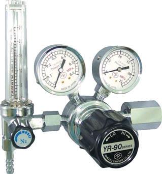 汎用小型圧力調整器 ＹＲ−90Ｆ（流量計付）【YR90FH2TRC】(溶接用品・ガス調整器)【送料無料】