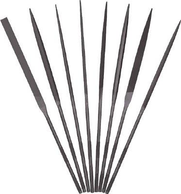 ツボサン 精密ヤスリ 8本組 半丸 ＃6【HA00856T】(研削研磨用品・ヤスリ)【送料無料】