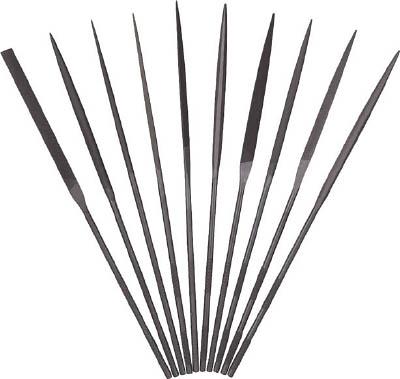 ツボサン 精密ヤスリ 10本組 半丸 ＃6【HA01056T】(研削研磨用品・ヤスリ)【送料無料】