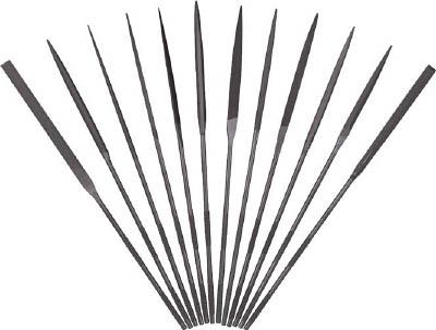 ツボサン 精密ヤスリ 12本組 半丸 ＃6【HA01256T】(研削研磨用品・ヤスリ)【送料無料】