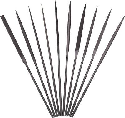 ツボサン 精密ヤスリ 10本組 平【HI01056T】(研削研磨用品・ヤスリ)【送料無料】