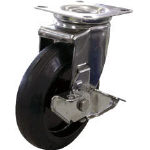 ユーエイ ステンレスキャスターシングルＳ付自在車 150径ナイロンホイルゴム車輪【SUS-NRJ-150S】【送料無料】の通販は 8,292円