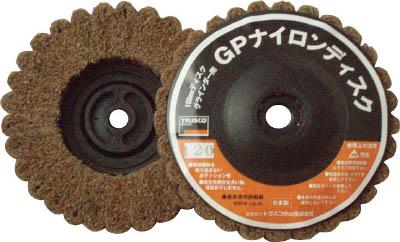 ＴＲＵＳＣＯ ナイロンディスク ねじ込み式 Φ100ＸＭ10 5個入 120＃【GPN100AL 120】(研削研磨用品・ナイロンディスク)【送料無料】