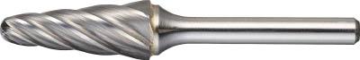 ＴＲＵＳＣＯ 超硬バー テーパー（先丸） Φ19Ｘ刃長38Ｘ軸6 アルミカット【TA7C190】(研削研磨用品・超硬バー)【送料無料】