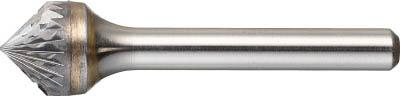 ＴＲＵＳＣＯ 超硬バー 円錐型60° Φ19Ｘ刃長17．5Ｘ軸6 ダブルカット【TB50C190】(研削研磨用品・超硬バー)【送料無料】