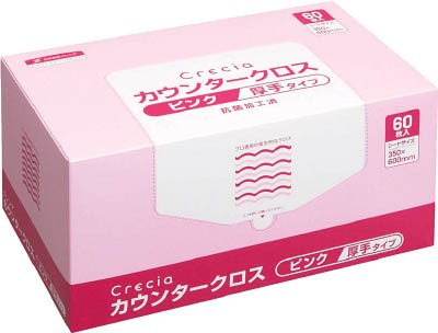 クレシア カウンタークロス 厚手タイプ ピンク【65322】(労働衛生用品・食品衛生用品)【送料無料】