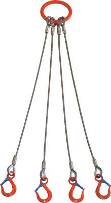 大洋 4本吊 ワイヤスリング 1．6ｔ用×2ｍ【4WRS 1.6TX2】(吊りクランプ・スリング・荷締機・チェーンスリング)【送料無料】の通販は 26,194円