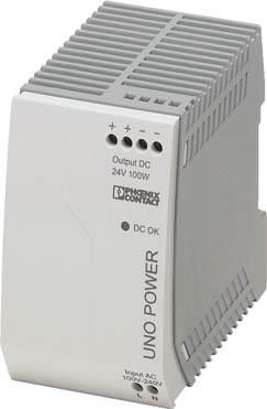 フエニックスコンタクト スイッチング電源ユニット ＤＩＮレール取付け 100Ｗ【UNO-PS/1AC/24DC/100W】【送料無料】