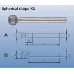 ＰＦＥＲＤ ＣＢＮインターナルバー 3ｍｍ軸 120【BKU-A4.0-259085】(研削研磨用品・ダイヤモンドバー)