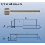 ＰＦＥＲＤ ダイヤモンドインターナルバー 6ｍｍ軸 120【DZY-N15-119303】(研削研磨用品・ダイヤモンドバー)【送料無料】