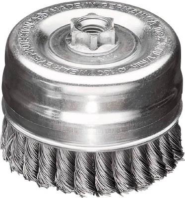ＬＥＳＳＭＡＮＮ ノットカップブラシ Φ80 高張度鋼線 線径0．5【484214】(研削研磨用品・カップブラシ)【送料無料】