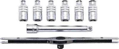ＴＲＵＳＣＯ 3／8 9．5ｍｍ差込 タップホルダーセット 8個組【TTHS-8】(ねじ切り工具・タップホルダ)【送料無料】の通販は