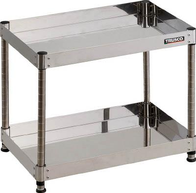 ＴＲＵＳＣＯ 304クリーンフェニックス ラック型 600Ｘ400 2段【CPE3-R662】(ツールワゴン・ステンレス製ワゴン)【送料無料】