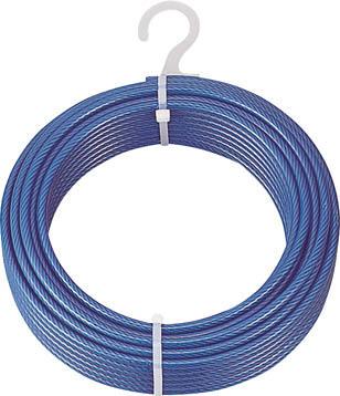 ＴＲＵＳＣＯ メッキ付ワイヤロープ ＰＶＣ被覆タイプ Φ3（5）ｍｍＸ100ｍ【CWP-3S100】【送料無料】