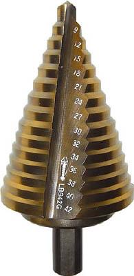 エビ ステージドリル コーティング 15段 軸径10mm【LB642G】(穴あけ工具・ステップドリル)【送料無料】