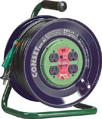 ハタヤ コンセント盤固定型コードリール 単相100Ｖアース付 30ｍ【KS-30K】(コードリール・延長コード・コードリール100Ｖ)【送料無料】の通販は