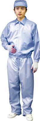 ブラストン ジャケット（衿付）−青−3Ｌ【BSC-41001-B-3L】(理化学・クリーンルーム用品・クリーンルーム用ウェア)