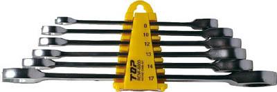 ＴＯＰ 6丁組ラチェットコンビセット【RCW-6000】(レンチ・スパナ・プーラ・ラチェットレンチ)【送料無料】