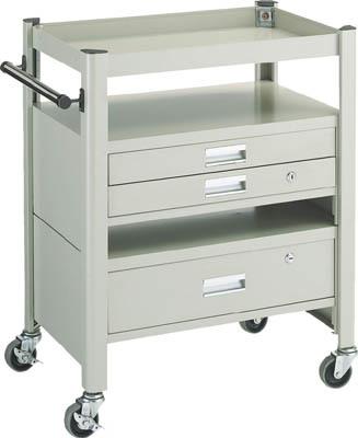 TRUSCO コンビネーションワゴン 643X427XH880 1段・2段引出付 TCW81DE【送料無料】