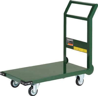 TRUSCO 鋼鉄製運搬車 800X450 Φ100プレス車 緑 SH3N【送料無料】
