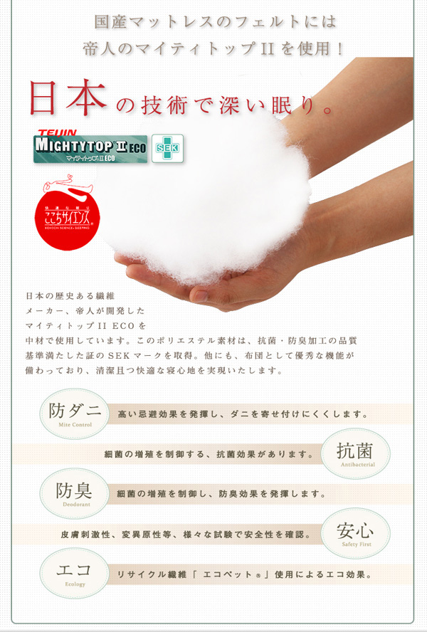 国産 日本製 ベッド シングル パネル 北欧 ロースタイル フロアベッド 【FONTAINE】 フォンテーヌ [ SGマーク付き国産ハードボンネルコイル マットレス付 ] シングル(代引き不可)【送料無料】_5