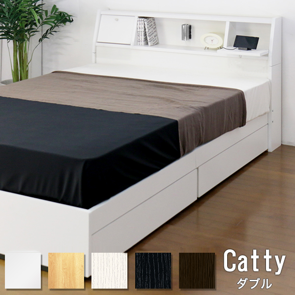 ウォールシェルフ付ディスプレイフロアベッド スタンダードボンネルコイルマットレス付き ウォールシェルフなし ダブル 組立設置付 ウォールシェルフ付ディスプレイフロアベッド スタンダードボンネル