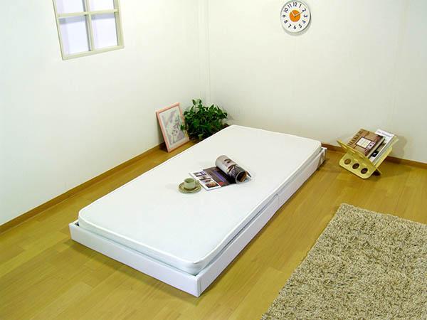 日本製 脚付きマットレスベッド シングル (国産ポケットコイルマットレス ややかため線径1.8mm) 脚15cm 脚付きマットレス セミシングル ポケットコイル 18.5cm脚 日本製