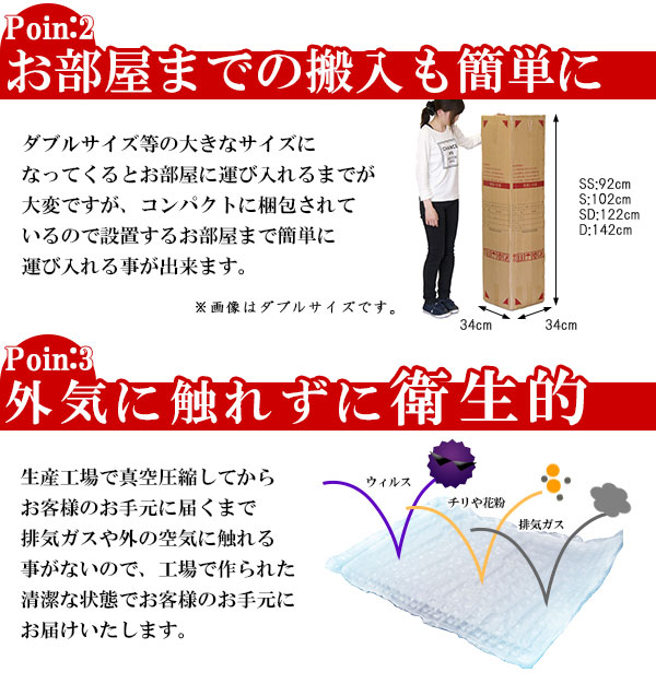 【日本製 棚付き 照明付き フロアベッド+圧縮 ポケットコイル マットレス キング】 連結 コンセント付き 宮付き シンプル 北欧(代引不可)_15