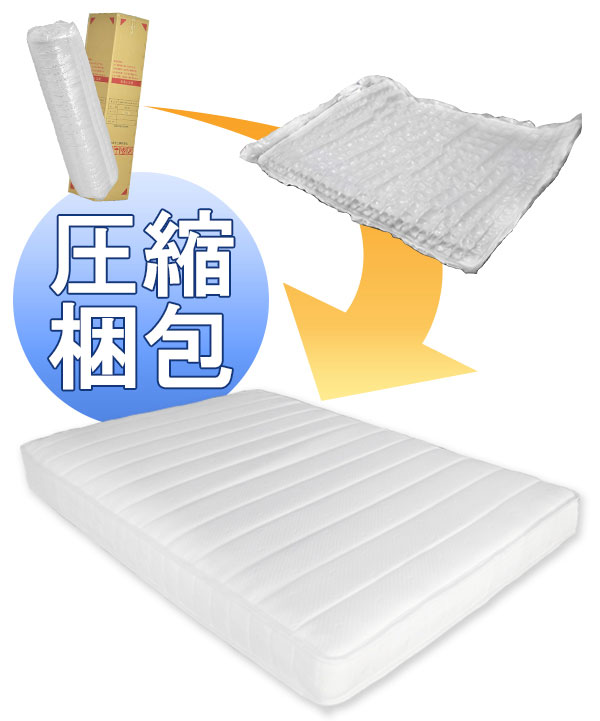 【日本製 棚付き 照明付き フロアベッド+圧縮 ポケットコイル マットレス ワイド 幅210cm】 連結 コンセント付き(代引不可)【送料無料】