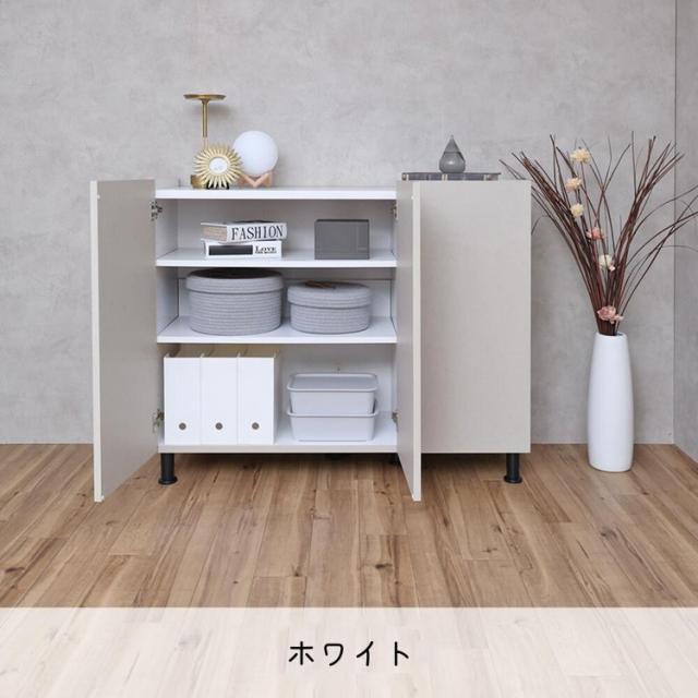 北欧 扉付き キャビネット 幅約105cm 収納棚 日本製 おしゃれ スリム リビング収納 リビング 扉 扉付き ルーター収納 棚 収納 収納家具 幅約105cm DIY 木製(代引不可)【送料無料】_3