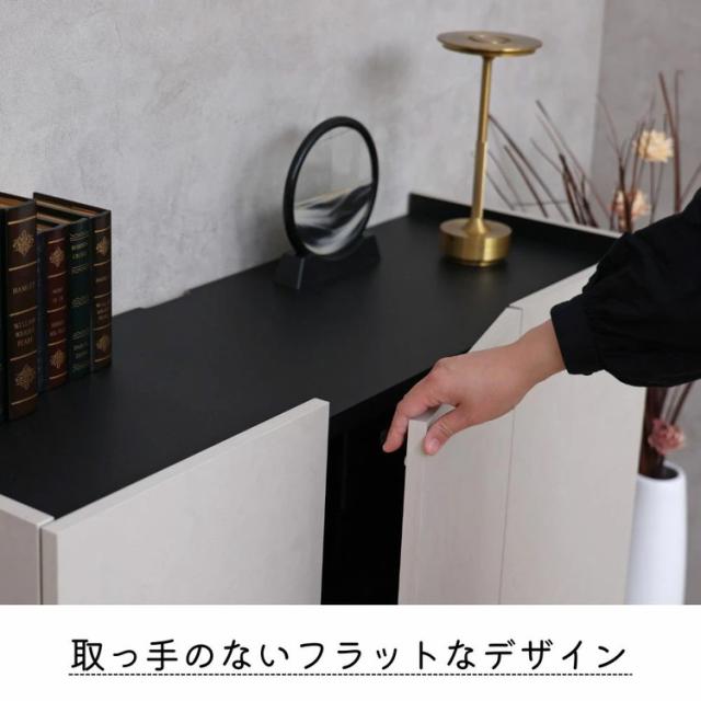 北欧 扉付き キャビネット 幅約105cm 収納棚 日本製 おしゃれ スリム リビング収納 リビング 扉 扉付き ルーター収納 棚 収納 収納家具 幅約105cm DIY 木製(代引不可)【送料無料】_9