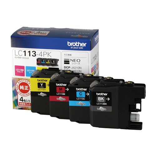 ブラザー工業 インクカートリッジ お徳用4色パック LC113-4PK (LC113-4PK)【送料無料】