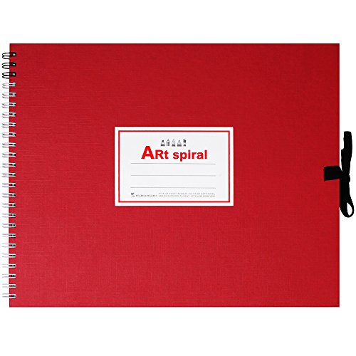 マルマン F3 スケッチブック アートスパイラル 24枚 厚口画用紙 レッド