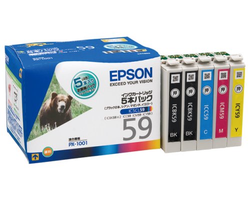 ＥＰＳＯＮ インクカートリッジ４ショク ＩＣ５ＣＬ５９【送料無料】の通販は 6,574円