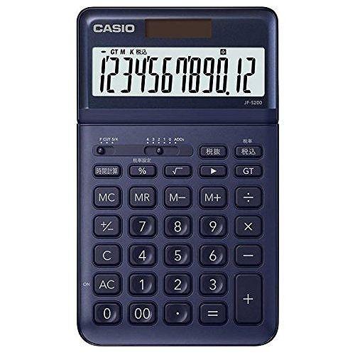 カシオ 電卓 12桁 ネイビー Casio スタイリッシュ電卓 ジャストタイプ Jf S200 Nyの通販はau Wowma リコメン堂