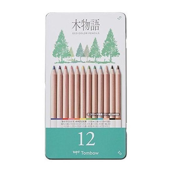 【まとめ買い10個セット】 トンボ鉛筆 缶入色鉛筆 S木物語 12色 文房具 文具 色鉛筆【送料無料】