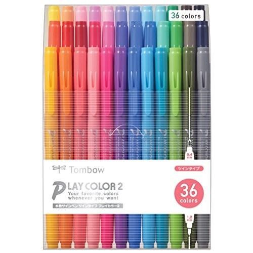 【まとめ買い5個セット】 トンボ鉛筆 プレイカラー2 36色セット 文房具 文具 水性 カラーサインペン サインペン【送料無料】