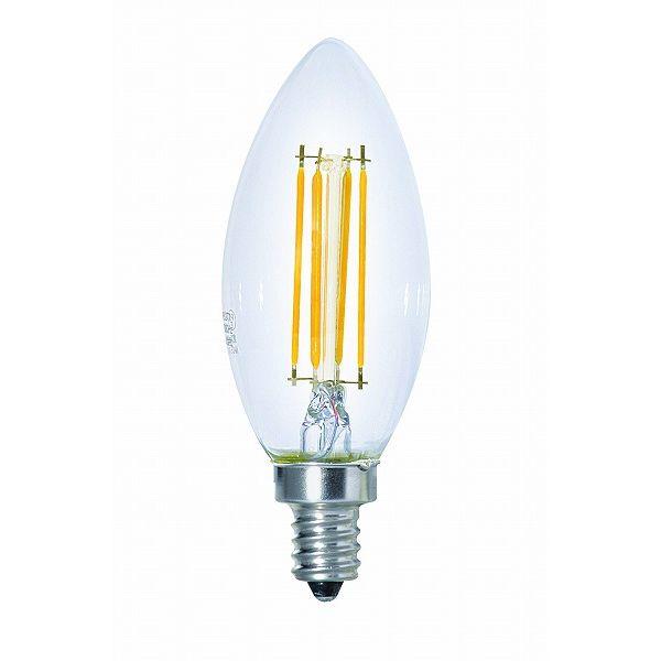 東京メタル シャンデリア形LED 口金E14 電球色 2700K 40W クリアガラス球 定格寿命20000H 屋内用 LDC4LC40WE14-T2(代引不可)