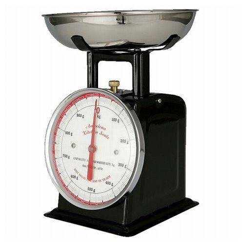 DULTON キッチンスケール 計り 計量 ブラック アナログ レトロ おしゃれ かわいい アンティーク 生活雑貨 アメリカン キッチン用品 インテリア スリム 調理用 製菓用 AMERICAN KITCHEN SCALE (代引不可)【送料無料】