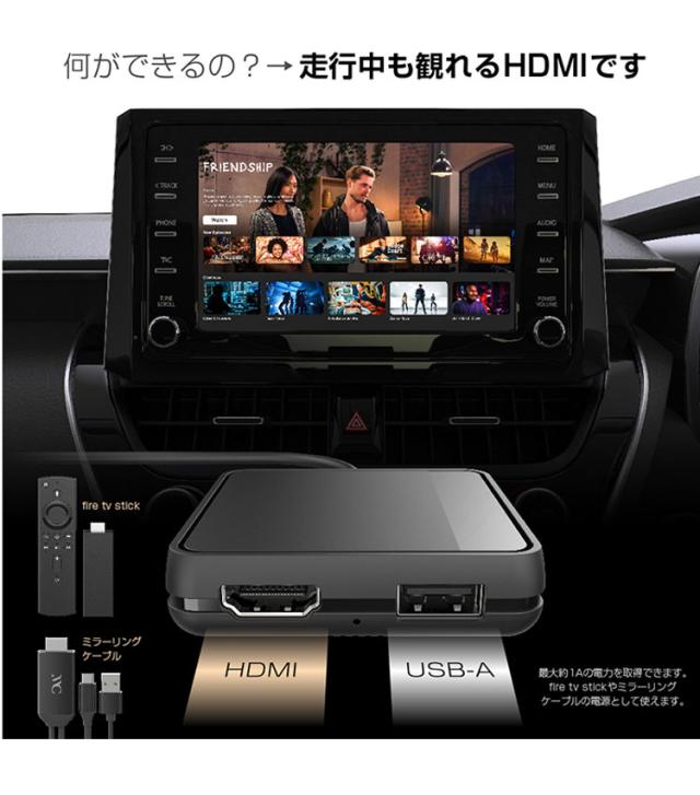 カシムラ スマートカープレイヤー KD-256 Smart Car Player Input CarPlay対応のディスプレイオーディオで走行中にHDMI入力映像が観れるUSB変換アダプタ【送料無料】_3