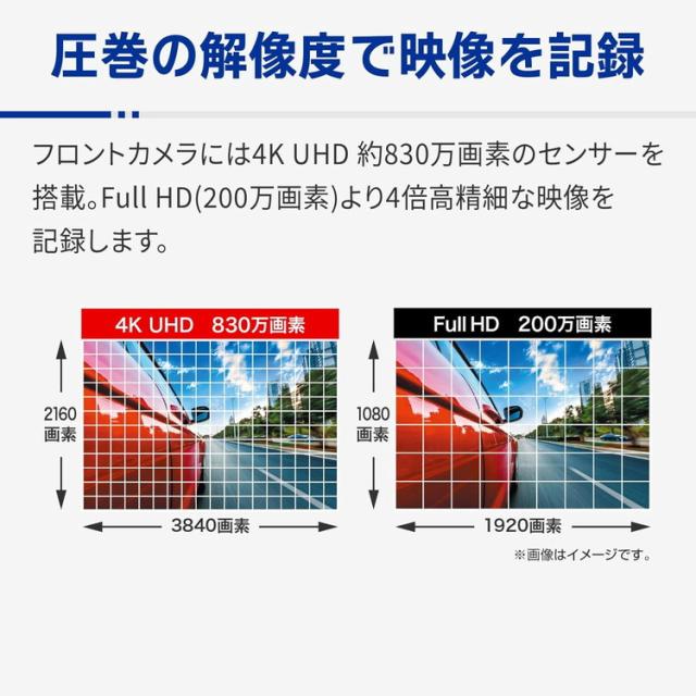 コムテック ドラレコ ZDR-750D 前後2カメラ 4K+200万画素 STARVIS 64GB ドライブレコーダー COMTEC【送料無料】_3