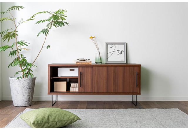 ローボード 幅120cm リビング収納 テレビ台 ローボード 棚 テレビラック TV台 TVボード パソコン台 AVボード インテリア 収納 収納家具 リビングボード 木目調 高級感(代引不可)【送料無料】_1