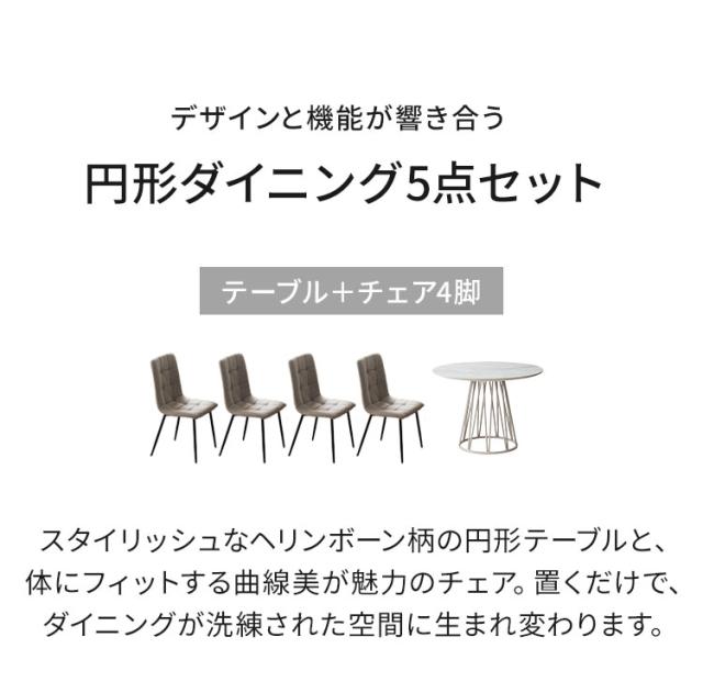 ダイニングセット 5点セット 【開梱設置無料】形テーブル 幅100cm チェア4脚 アルコ ビーチ ダイニングテーブル 4人掛け 丸テーブル メラミン 椅子 ホワイト ブラック グレー おしゃれ 北欧 モダン(代引不可)【送料無料】_1
