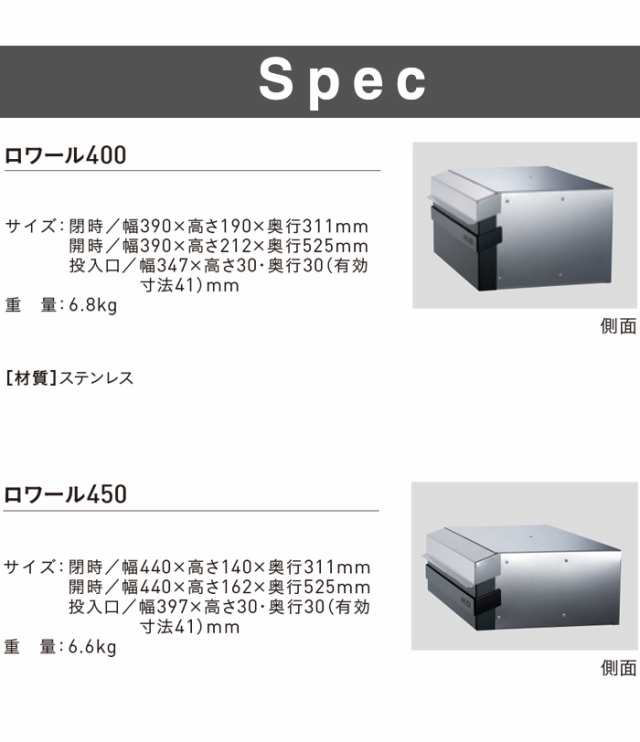 埋め込みポスト ロワール400 メール便ポスト 郵便受け 新聞入れ メール便 ポスト 簡易ロック 郵便ポスト (代引不可)【送料無料】の通販はau  PAY マーケット リコメン堂 au PAY マーケット－通販サイト