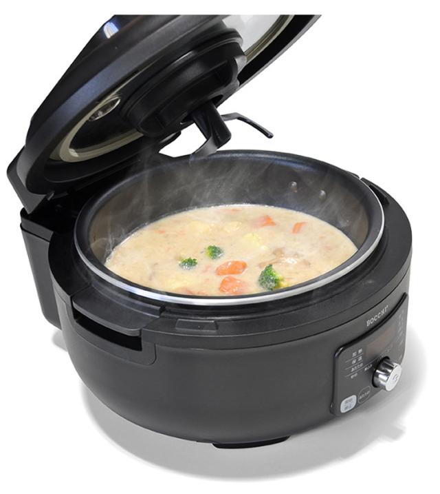 全自動調理器 スマートクッカー 簡単料理 電気なべ キッチン 多機能 おしゃれ 家電 卓上 クッキング キッチン家電 煮る 焼く 鍋 炊飯 2.5L 1.2L 1000ml ブラック VS-KE44【送料無料】