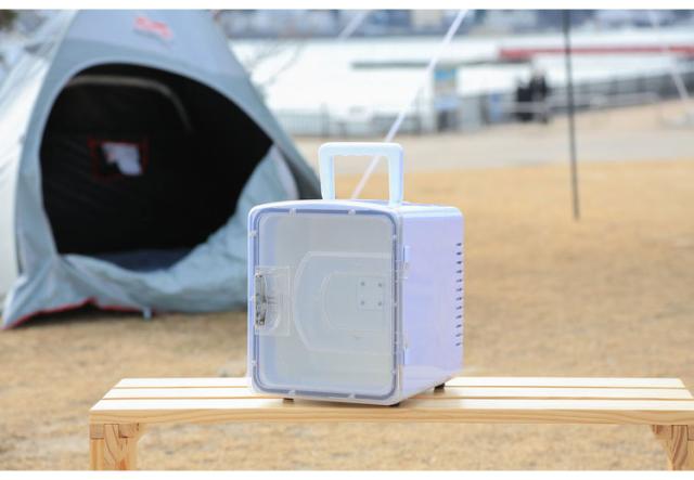 8L 冷温庫 冷蔵庫 保冷庫 ポータブル ミニ ペルチェ 小型 ポータブル冷蔵庫 車載冷蔵庫 持ち運び 卓上 小さい 車中泊 社内 キャンプ アウトドア 保冷 保温 保温子 ホワイト ベルソス VS-CW008【_4